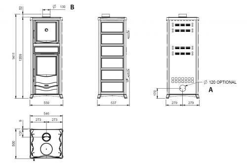 Preview: Kaminofen Rossella Forno Petra von La Nordica
